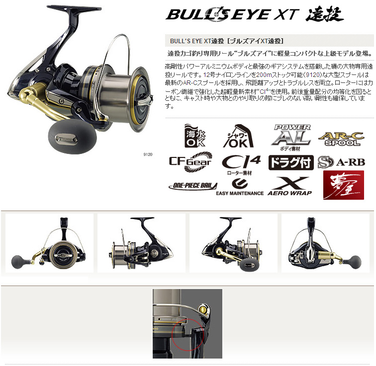 投げ釣り/リール/○2015○ブルズアイXT遠投