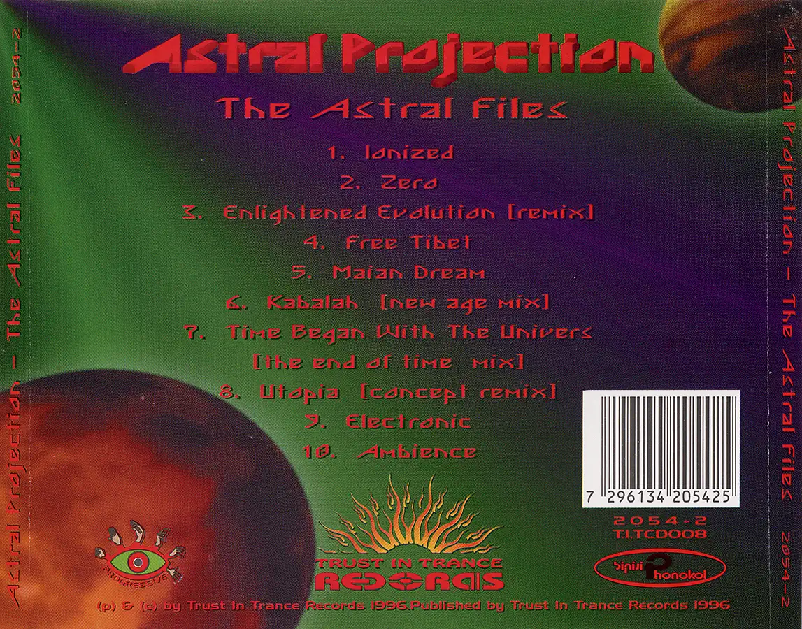 The Astral Files by Astral Projection album, CD from 1996 at PsyDB