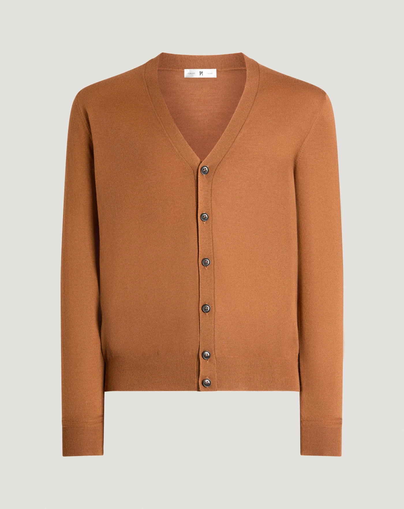 メンズウールカーディガン キャメル | PT Torino
