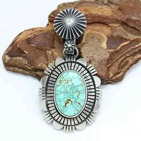 ナバホ族ターコイズペンダントトップ | インディアンジュエリー専門店