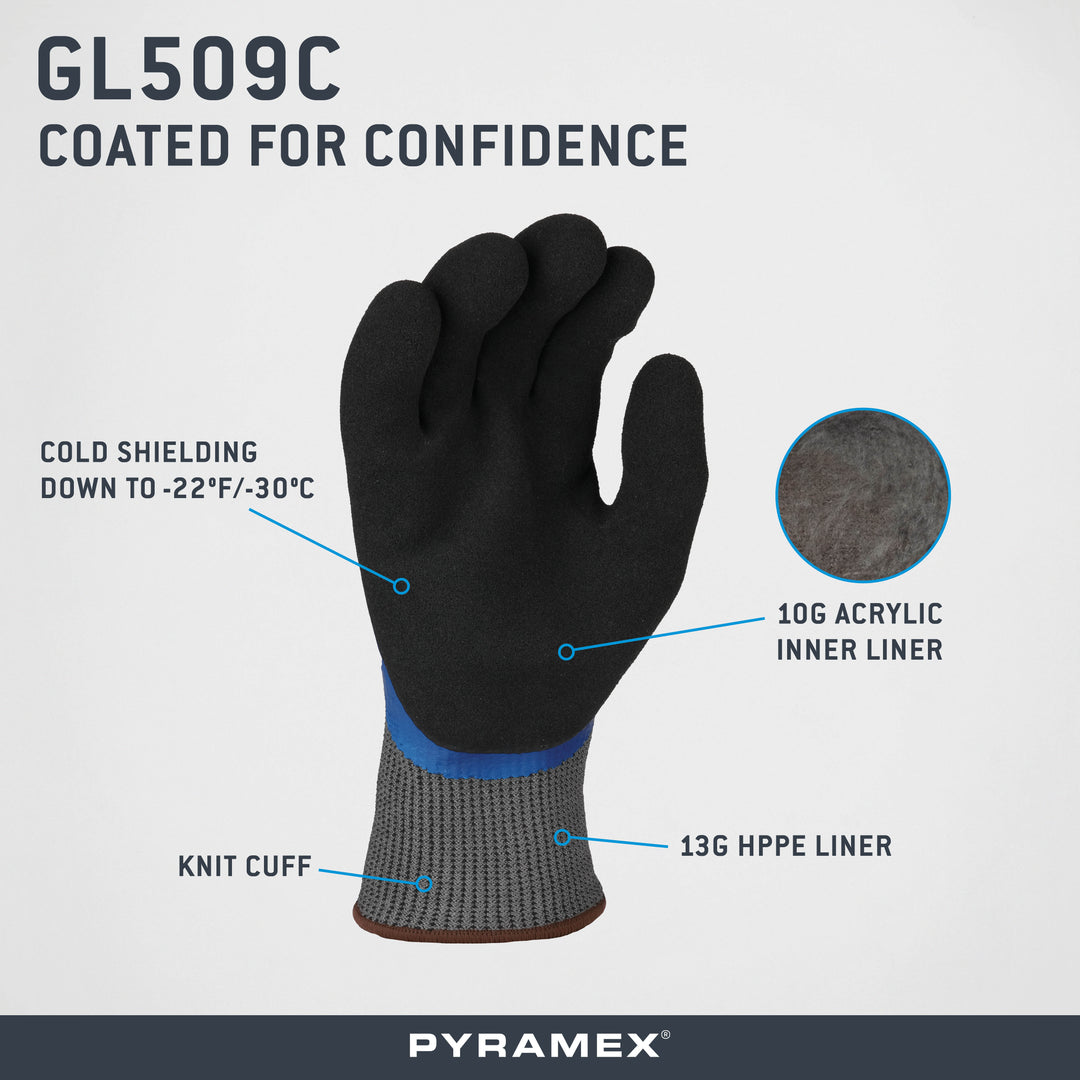 GL509C - Insulated Double Dipped Sandy + Smooth Latex A6 Cut – Pyramex