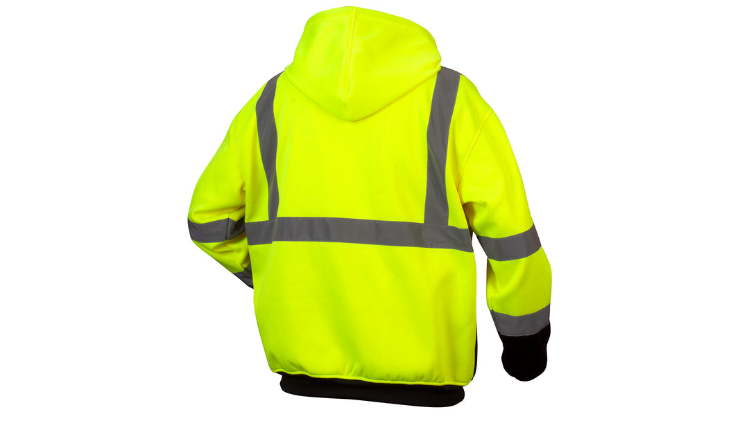 Type R - Class 3 Hi-Vis Lime Premium Zipper Hoodie – Pyramex