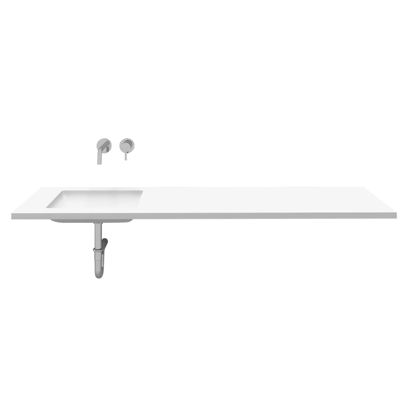 人工大理石の洗面カウンター T23 スクエア380ボウル 立水栓用 | KB