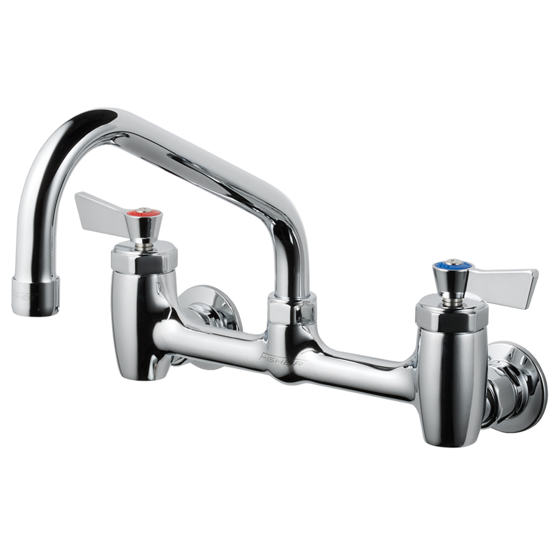 ワーカーズ水栓 壁付けツインレバー混合栓 L250 | KB-TP009-06a-G141