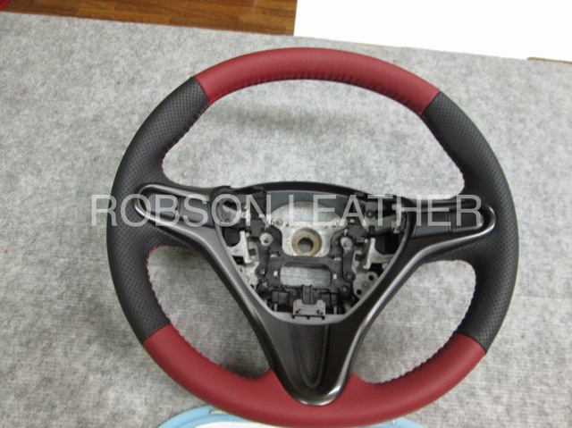 ホンダ シビック FD 純正ステアリングの本革張り替え | 本革