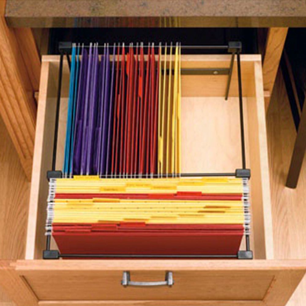 Letter File Drawer System, Black, Wire (RAS-SMFD-52) | Rockler