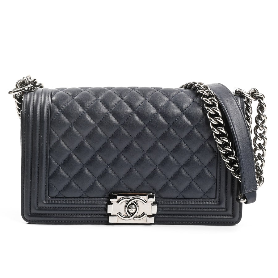 ボーイシャネルチェーンショルダーバッグ(約W25xH15xD6cm(実寸