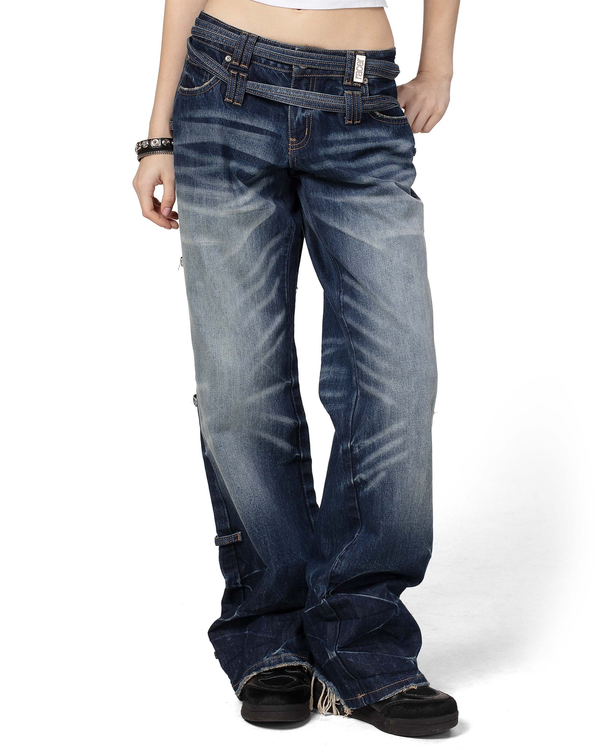 Dark Blue Transformer Track Denim – Racer Worldwide