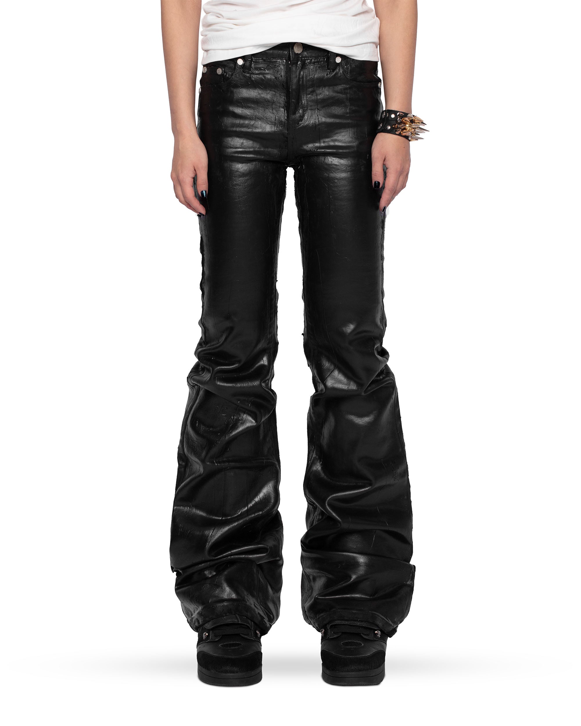 Doll Core Flared Wax Jeans – Racer Worldwide