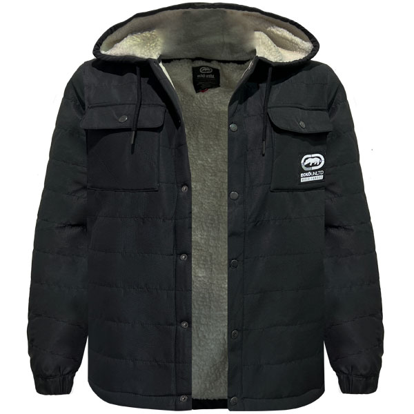 Black sherpa jacket Ecko Unltd for men