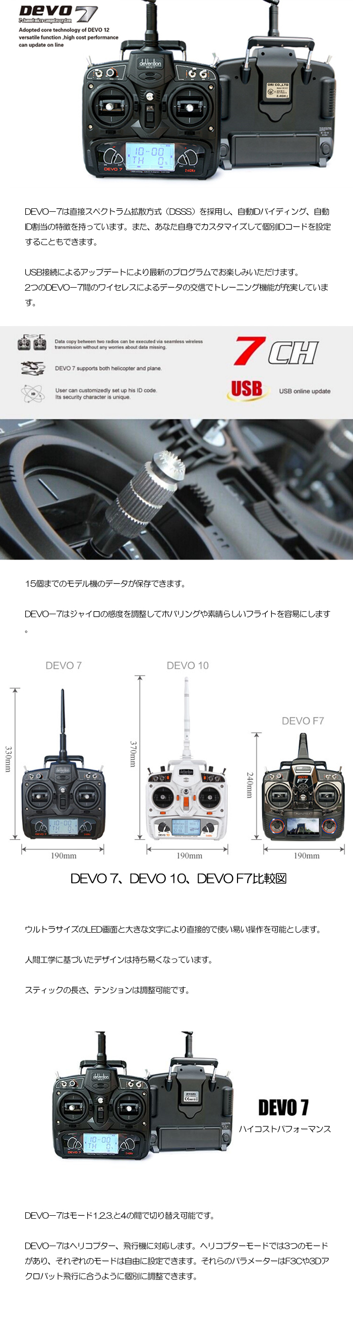 楽天市場】ラジコン ヘリコプター Walkera DEVO7送信機2.4GHz (mode1