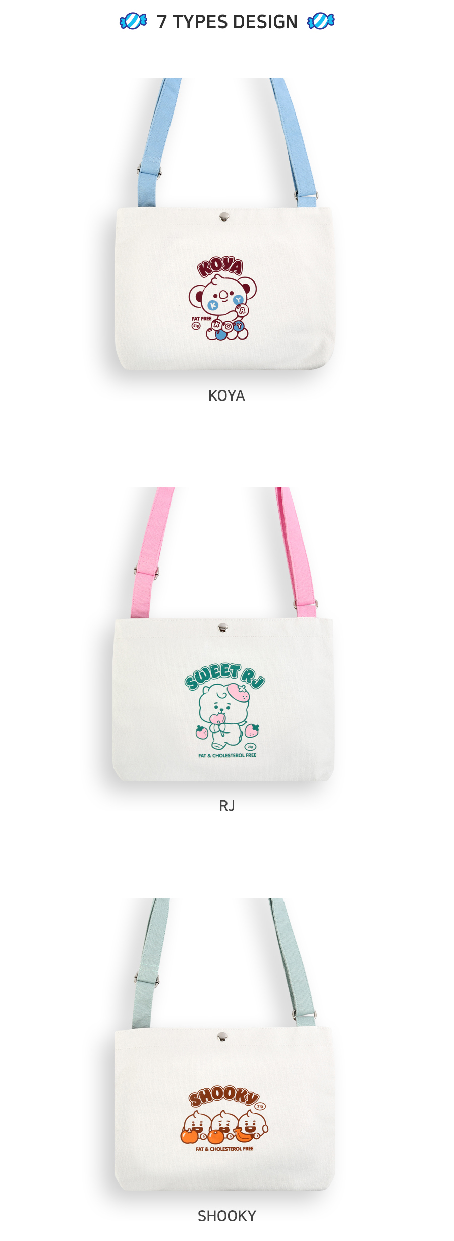 楽天市場】【Cross Bag】BT21 Baby Canvas Cross Bag Jelly Candy