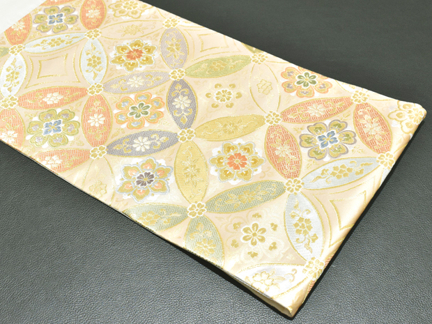 楽天市場】西陣織 藤原謹製 正絹 高級袋帯 名錦七宝華文 金地【お仕立