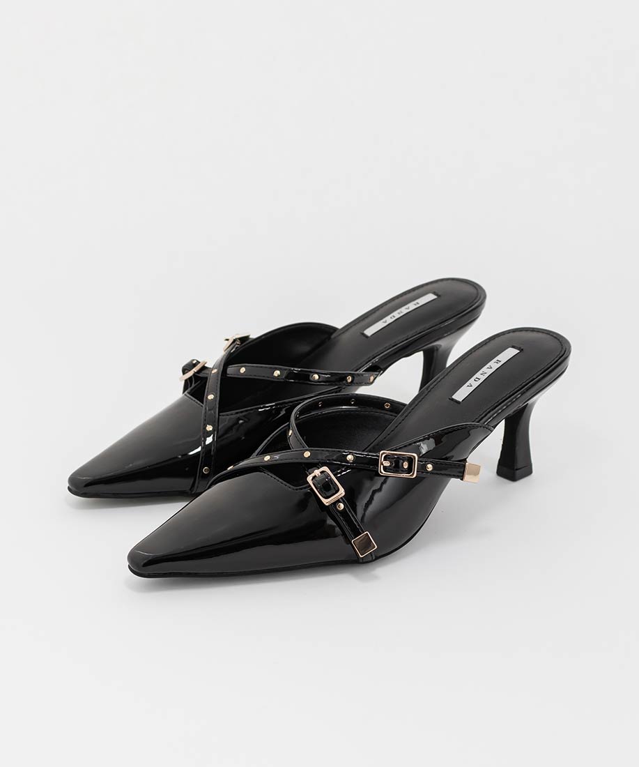 SALE】ミニスタッズ×クロスベルトミュールパンプスRANDA公式サイト