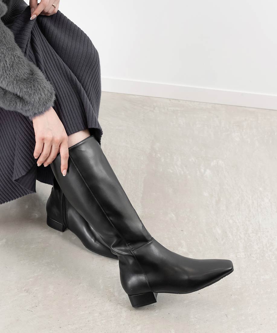 SALE】晴雨兼用 スクエアトゥロングブーツRANDA公式サイト