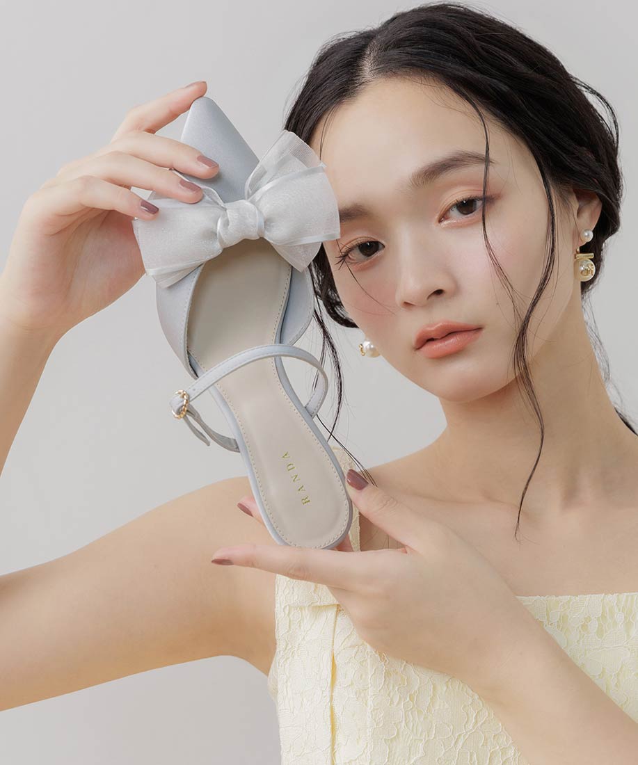 2WAY シアーリボンミュールパンプスRANDA公式サイト