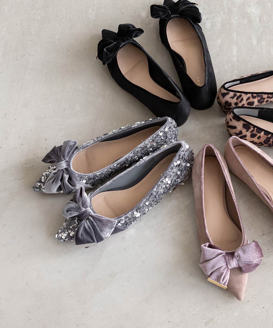 SALE】ベロアリボンフラットシューズRANDA公式サイト