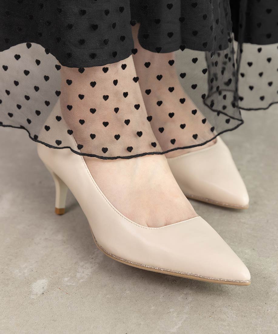 グリッターピースヒールパンプスRANDA公式サイト