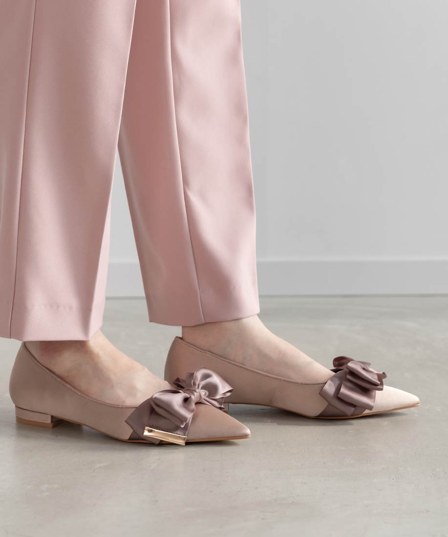 リボンデザインフラットシューズRANDA公式サイト