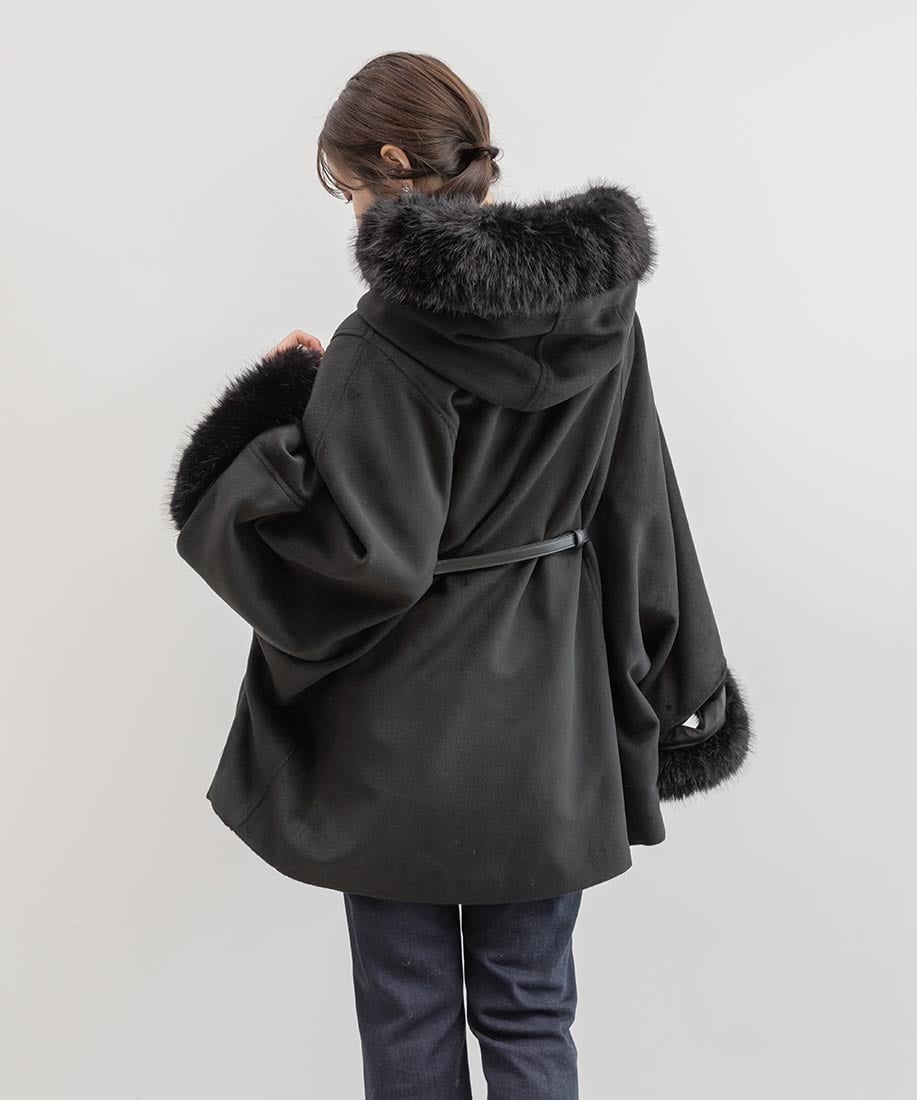 SALE】2WAY ファー付きミドルケープコートRANDA公式サイト