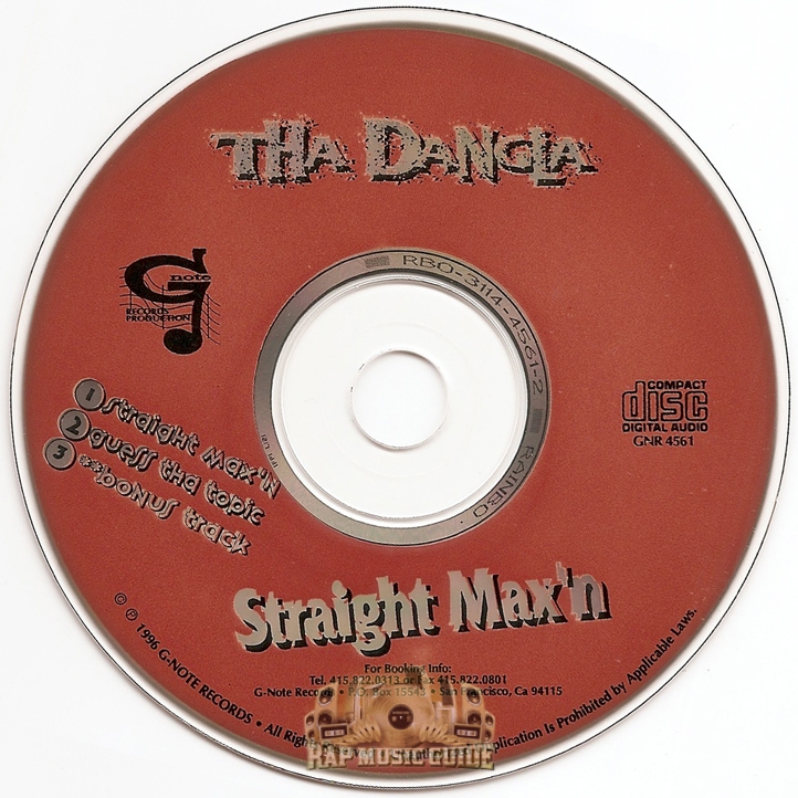 Tha Dangla - Straight Max'n: Single. CD | Rap Music Guide