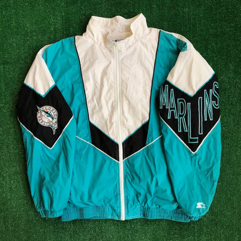 90's Florida Marlins Starter MLB Windbreaker Jacket Size XL – Rare