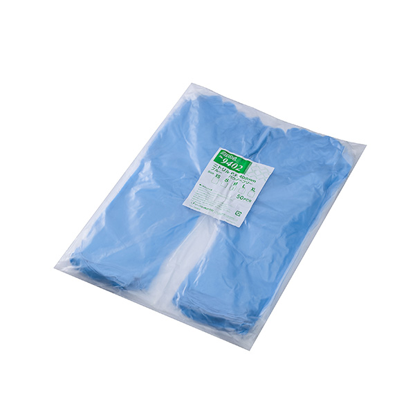 No.9402 ニトリルP.F. 400mm ブルー パウダーフリー | 手袋(ニトリル