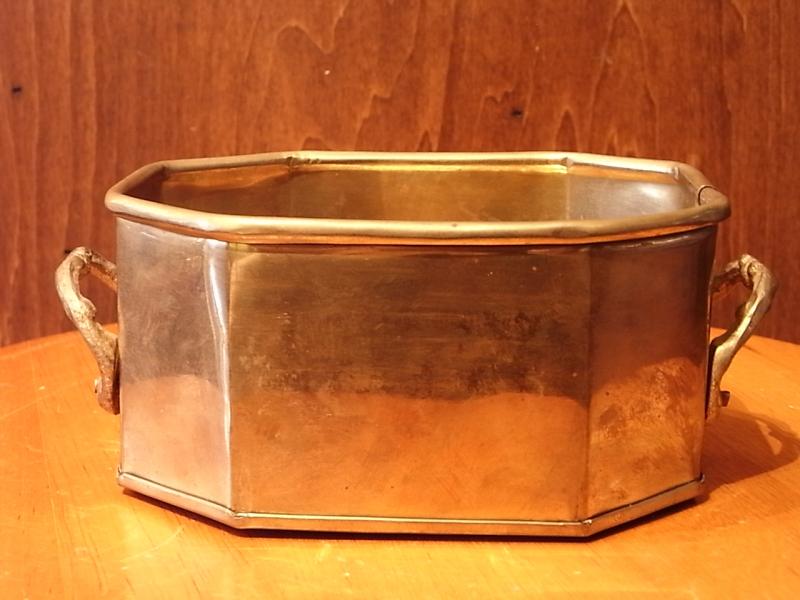 アンティーク真鍮製トレイ、トレー（カルトン、バケツ、入れ物、花器