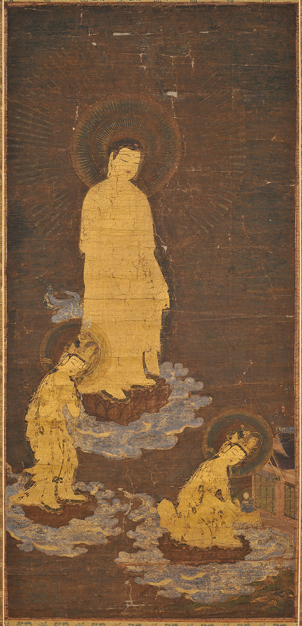 新指定！滋賀県指定文化財 光明寺「絹本著色阿弥陀三尊来迎図」の特別