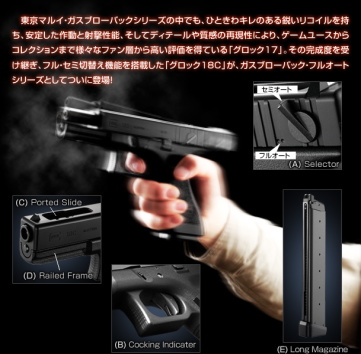 GLOCK18Cガスブローバックガン