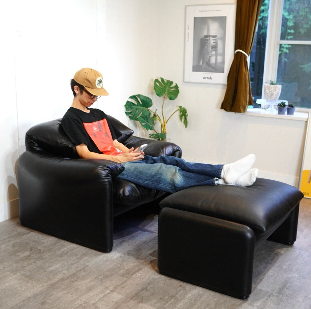 カッシーナ / Cassina 675-1P マラルンガ 本革 1人掛け ソファ ヴィコ