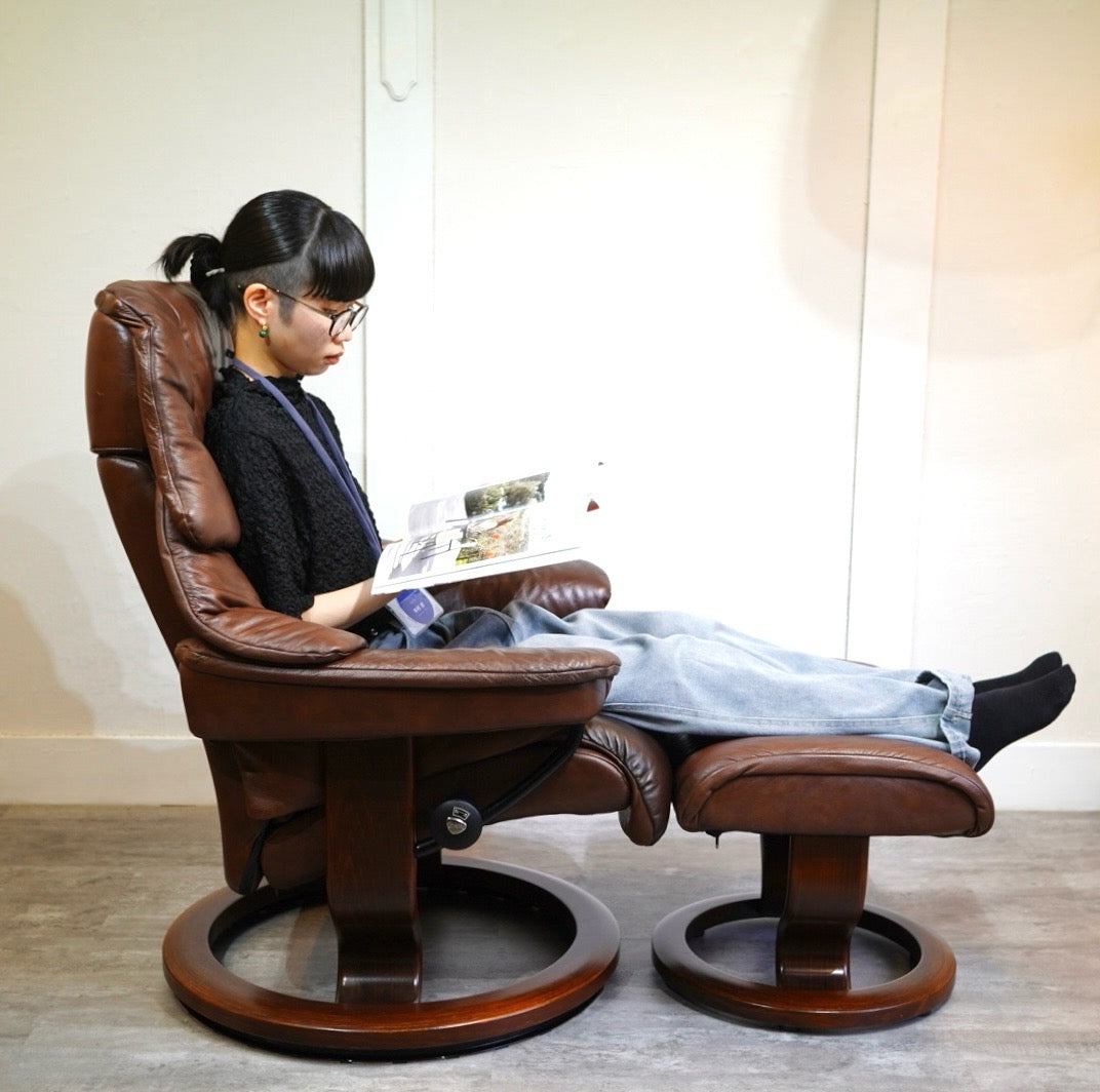 エコーネス / EKORNES ストレスレスチェア＆オットマンセット M レノ