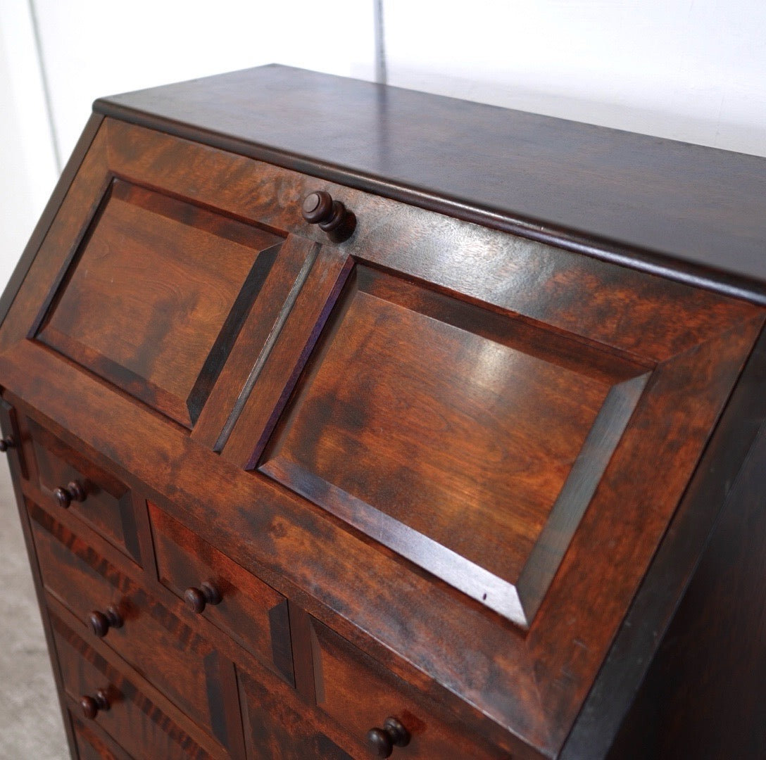 松本民芸家具 T型ライティングビューロー 文机 中古 本棚 古民家