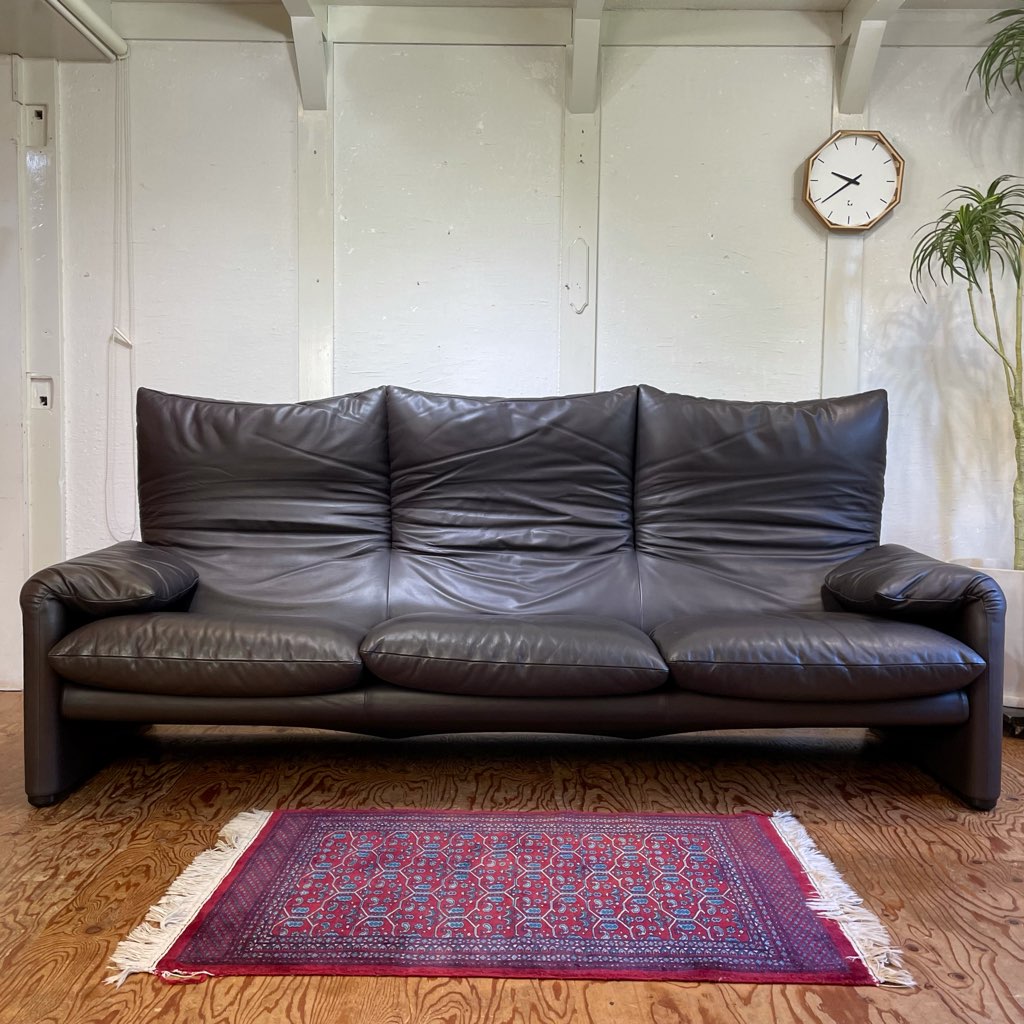カッシーナ Cassina マラルンガ ダークブラウン 3人掛け トリプル