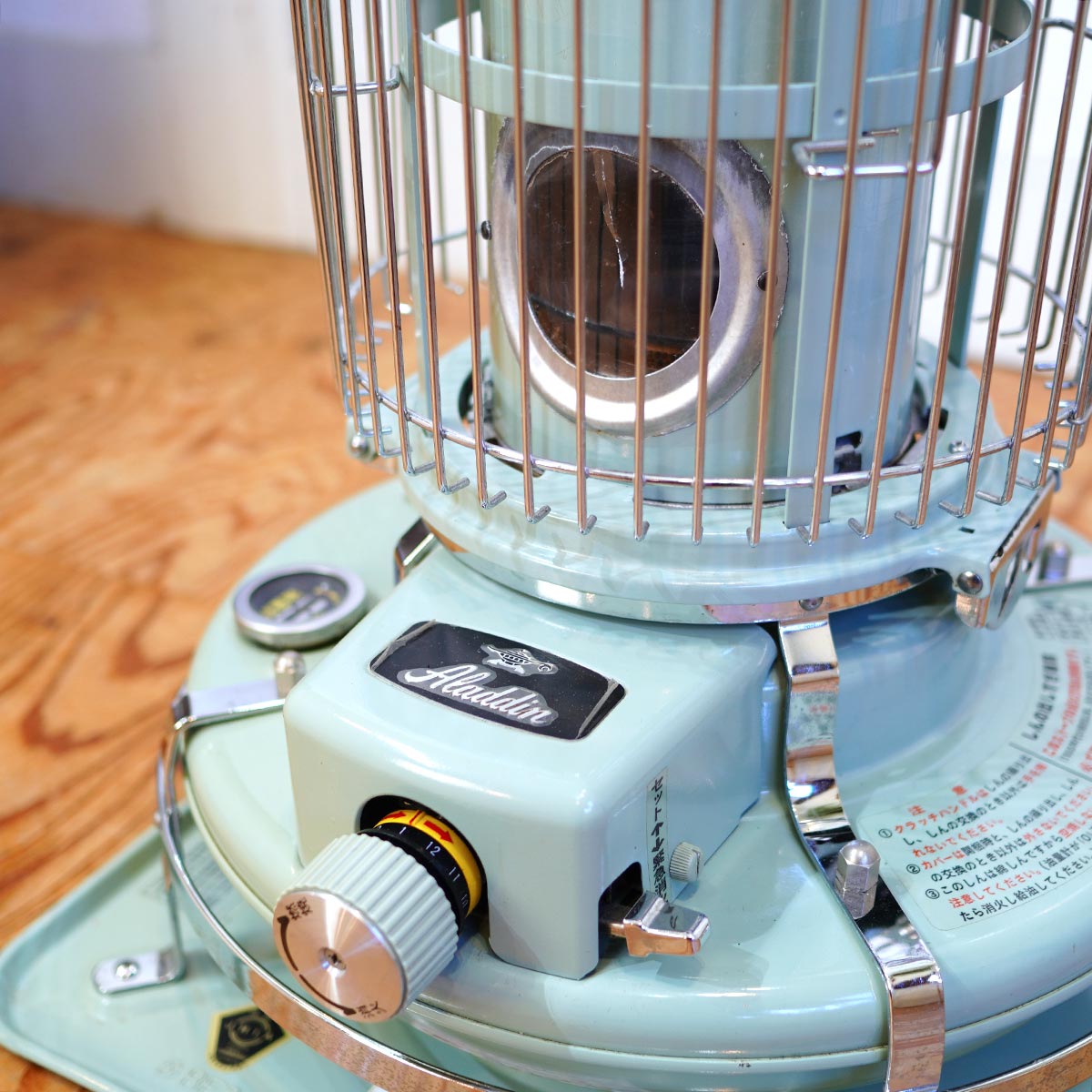 アラジンブルーフレームヒーター39型J390001Ⅲ(グリーン)サビ キズあり