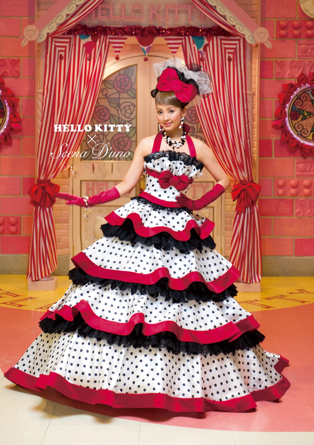 NO.80002 Hello Kitty × Scena D'uno カラードレス キティリボン｜愛