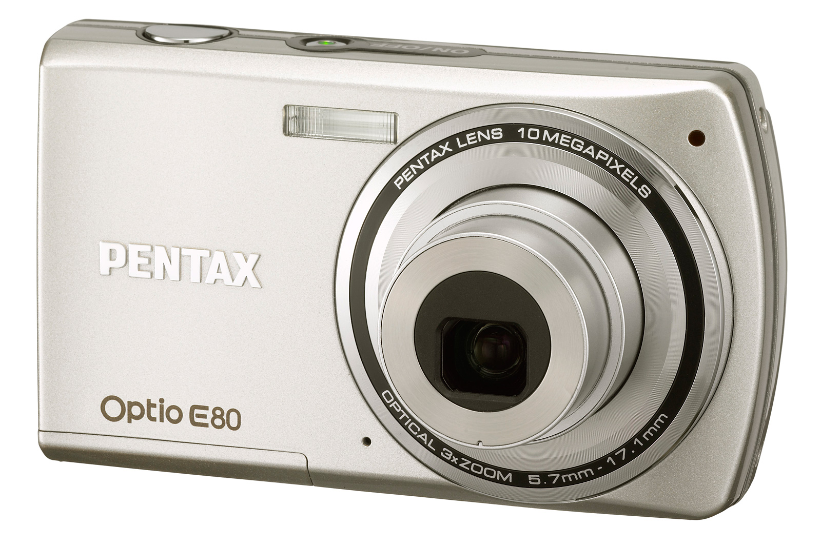 PENTAX Optio E80 An entry-class digital compact camera featuring a