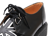 ジョージコックス14477ブラックレザー×ブラックスエード モノトーン