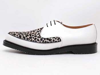 ジョージコックス8075ホワイトレザー×レオパード／ROCK SHOES COMPANY