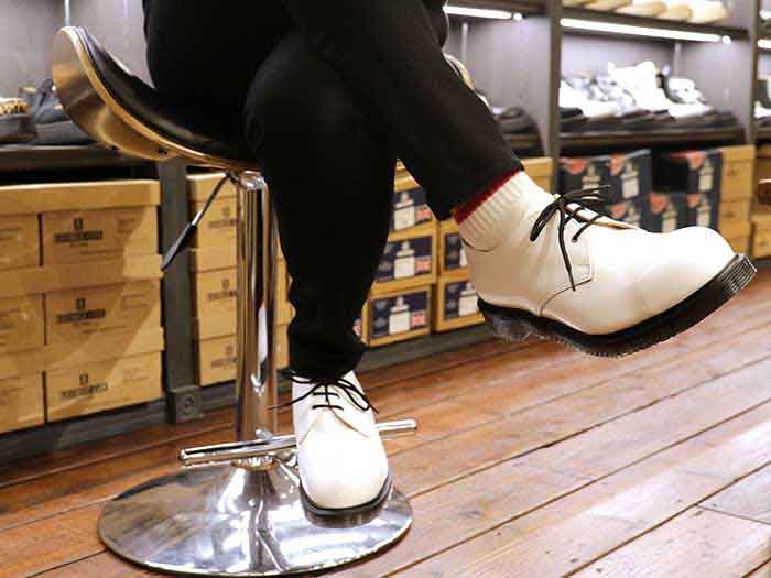 ジョージコックス AS37B GIBSON ホワイトレザー（トゥスチール