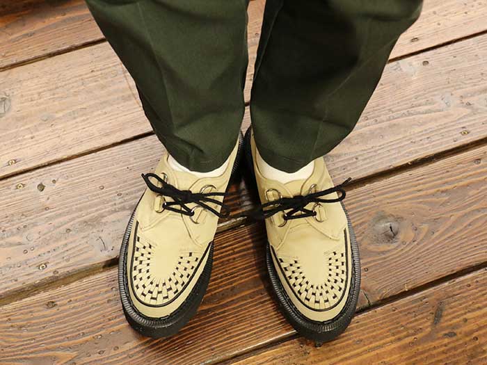 ジョージコックス3588ベージュスエード ブラックインターレース／ROCK