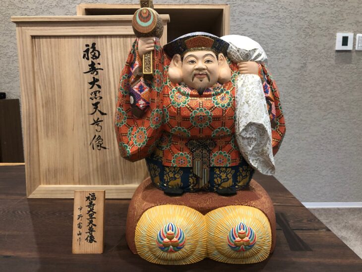 平野 富山 作『大黒天像』 ｜骨董品買取 緑和堂