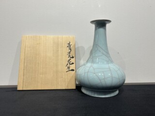 李朝染付壺 合せ箱 MA460 朝鮮美術 陶磁器 | 李朝白磁小壺 李朝後期 18