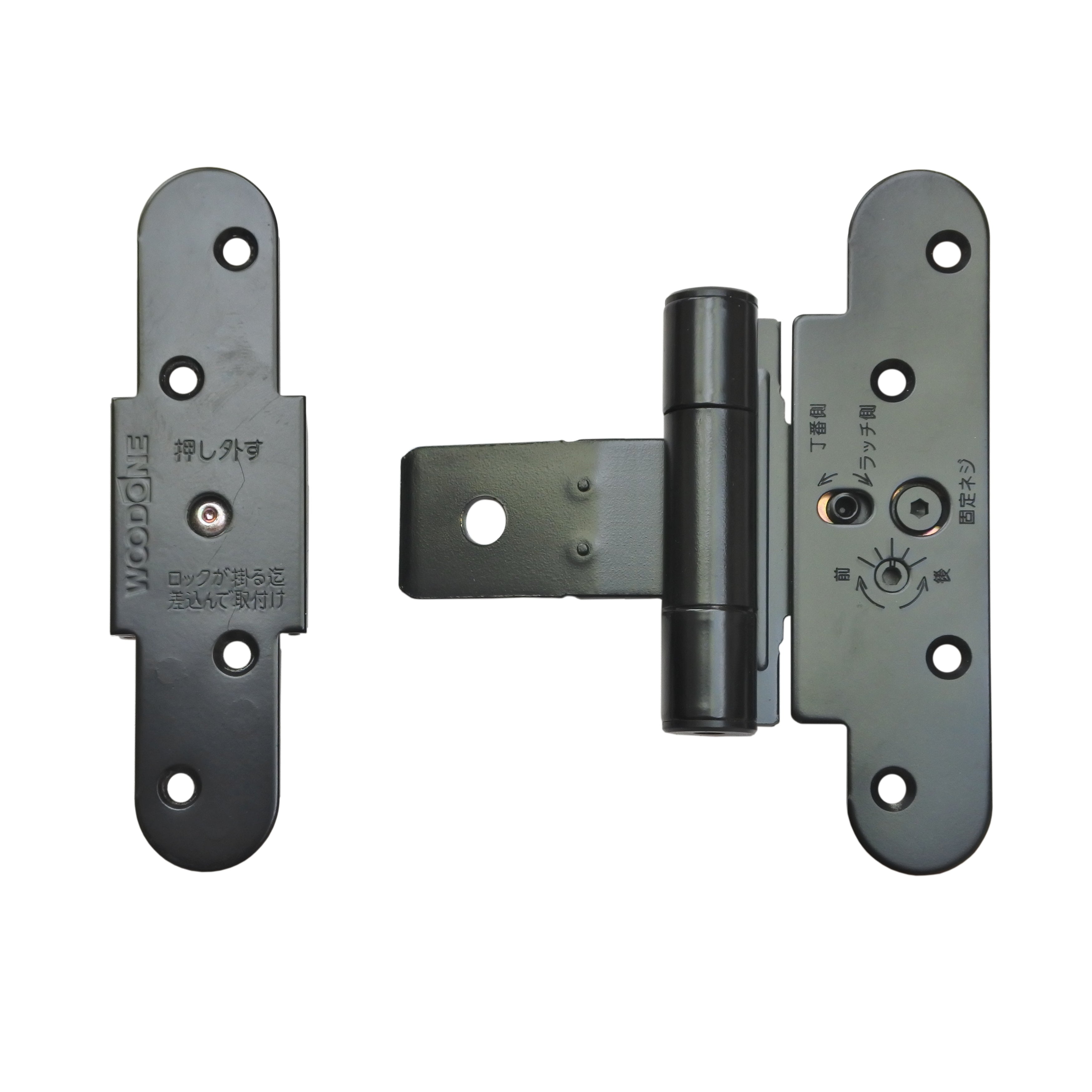 ワンタッチ丁番セット（ブラック）ロング交換用 （パーツショップ