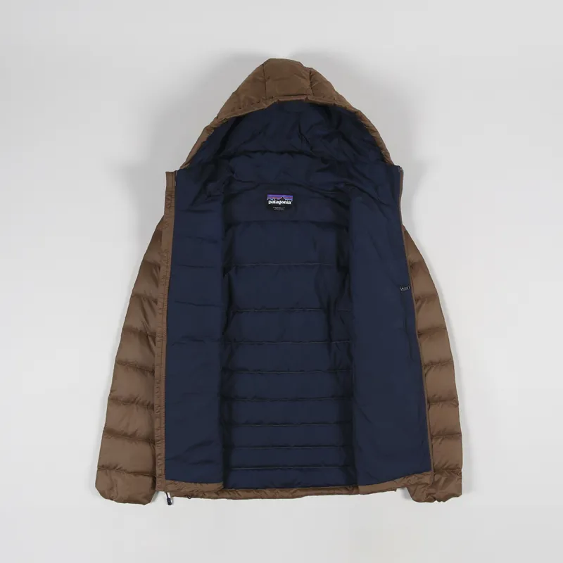 Patagonia Mens Insulated Hi-Loft Down Hoody Owl Brown Jacket