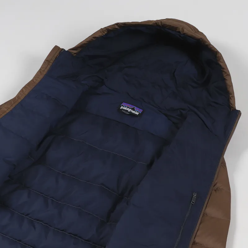Patagonia Mens Insulated Hi-Loft Down Hoody Owl Brown Jacket