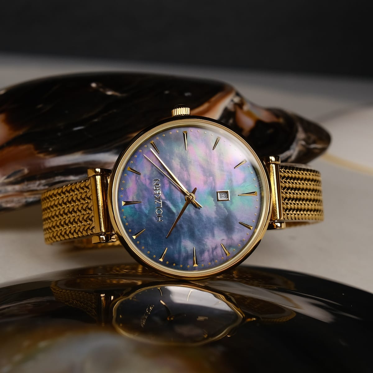 Giggles (Nacre/Gold) | Holzkern Wood Watches