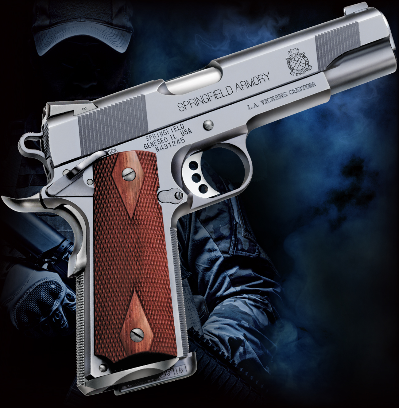 完売】WA L.A.ヴィッカーズ・カスタム 実物木製グリップ付 【WESTERN