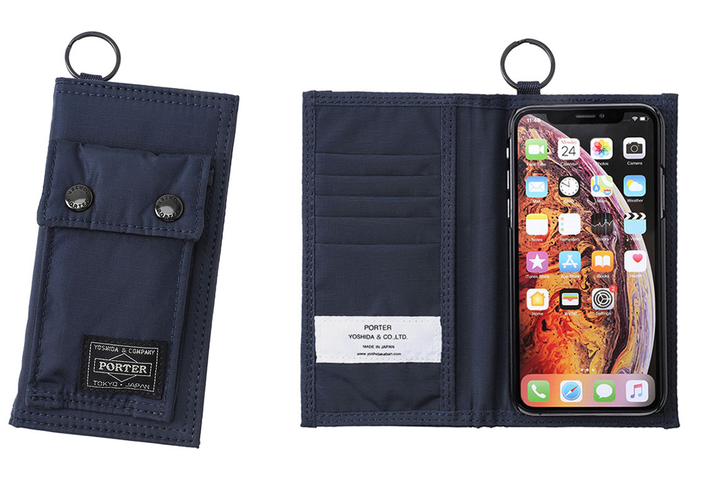 吉田カバン、ウォレットと一体になったiPhoneケース「PORTER RADAR