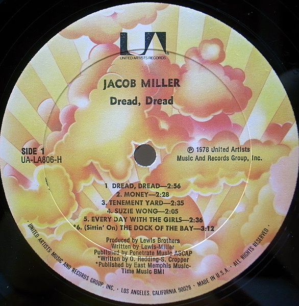 JACOB MILLER / Dread, Dread (LP) / United Artists | WAXPEND RECORDS